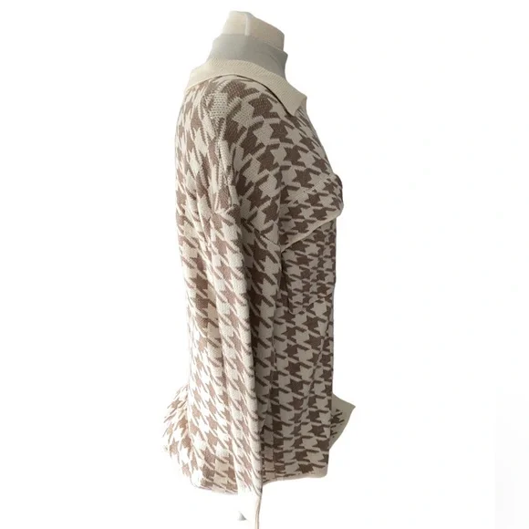 Debut houndstooth shacket/jacket. Small. Oversized. Soft. Button-up. (NWT) - Picture 7 of 16